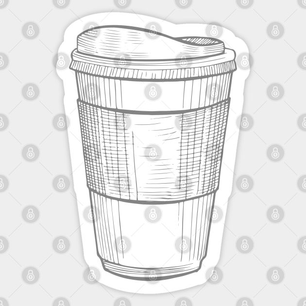 CUP OF COFFEE Sticker by TheAwesomeShop